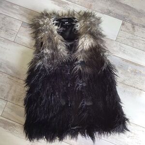 Coco Collette Faux Fur Ombré Vest Sz S EUC